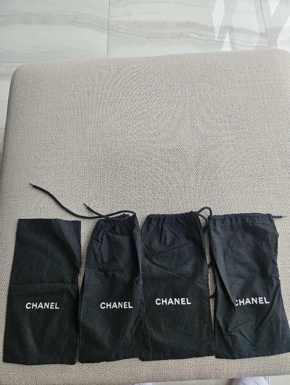 Authentic Chanel dust bags for shoes
